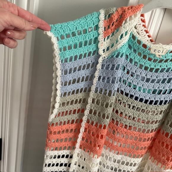 POL Crochet Hooded Boho Cardigan NWOT Size: Small (Oversized) - Picture 6 of 10